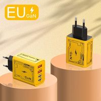 Enchufe EU/US GAN 120W Super Flash Charge, Cargador Rápido de 120W, Adaptador de Viaje Portátil, Cargador Rápido para Teléfono Inteligente, Cargador USB