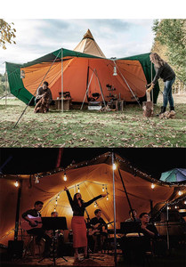 Tente <span class=keywords><strong>tipi</strong></span> de camping indienne en toile Oxford imperméable résistante aux UV pour l'extérieur, pour les fêtes et les mariages - Product Image 2