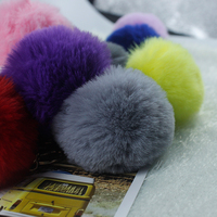 Vente flash : porte-clés de défense personnelle avec pompon de 8 cm, accessoires pour porte-clés, porte-clés pompon