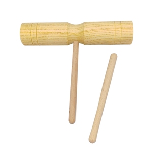 Orff Percussion Two Tone Wooden Block with Mallets Agogo Instrument For Kids <b>Musical</b> Education - Product Image 1