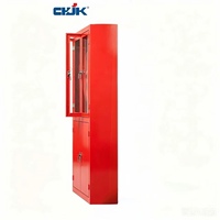 Armoire verticale en acier doux pour enrouleur de tuyau d'incendie, double porte haut-bas, coffre de rangement pour hydrant d'incendie, durable, protection incendie