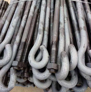 Pernos de anclaje en forma de L de alta resistencia de acero al carbono con tuercas y arandela - Product Image 1