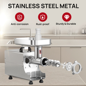 Tritacarne <span class=keywords><strong>Elettrico</strong></span> TK52 5500W - Potente Macchina per Insaccare in Acciaio Inox 304, Tritacarne 52, Nuovo Modello - Product Image 5