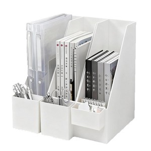 Desktop <b>File</b> <b>Organizer</b> Bookend Storage Box For Office Stationery Books And Miscellaneous Items Rectangle Standing Type - Product Image 3