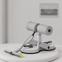Barre de musculation abdominale robuste avec bande de résistance et base à ventouse, réglable en hauteur, pour entraînement à domicile