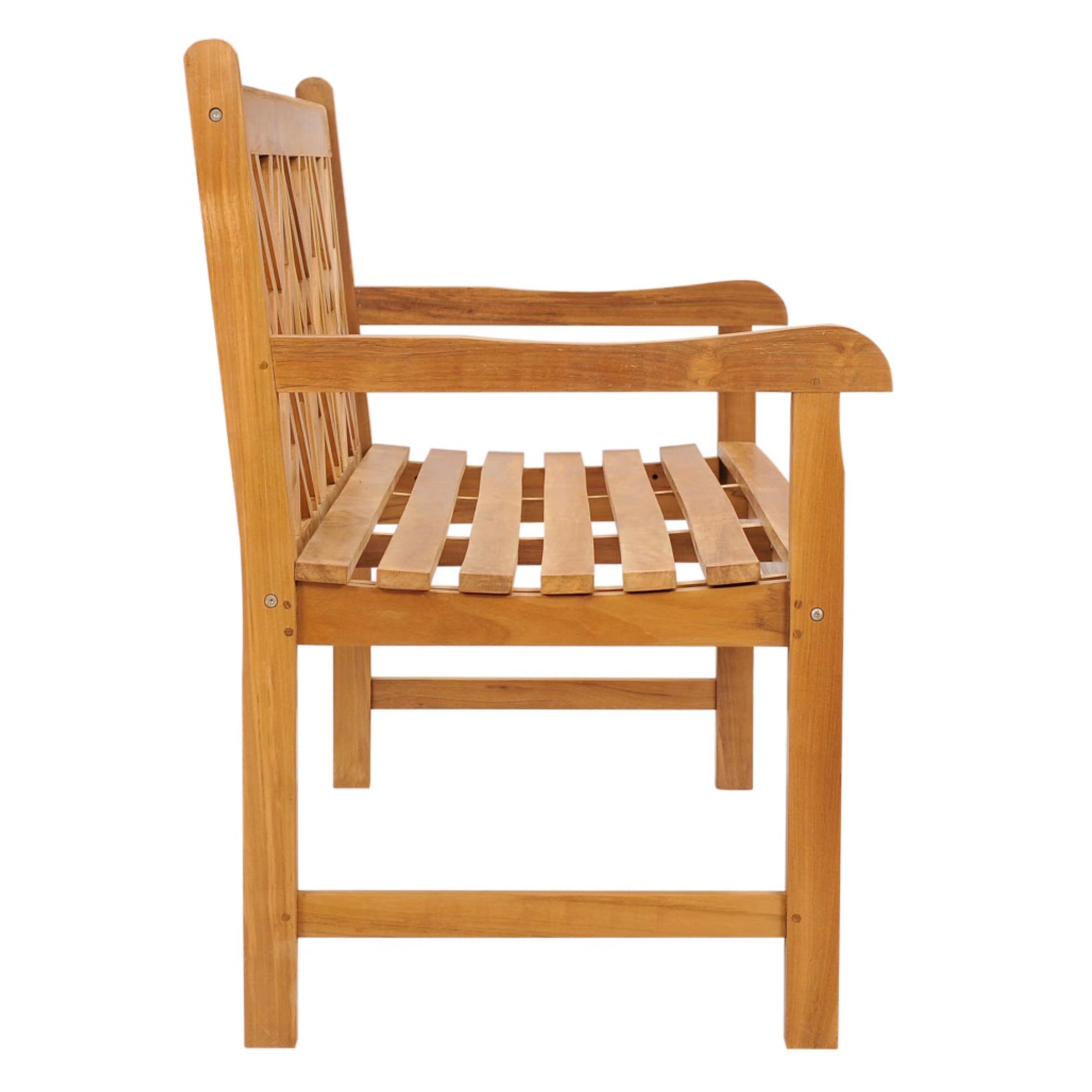 Hot selling courtyard teak wood patio three seat chair outdoor furniture garden bench