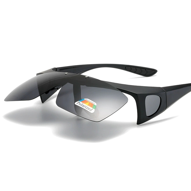 Night Vision Photographic Film Flip-up Nearsighted Lens Spectacles Sunglasses Driving Color-changing Polarized Sun Glasses