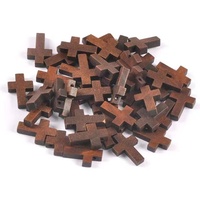 Bois artisanat crucifix en bois jésus croix perles breloques pendentif designer breloques pour bracelet à bricoler soi-même cadeaux chrétiens religieux