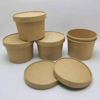 Emballage de conteneur biodégradable de haute qualité à emporter 12 16 26 32 Oz Revêtement anti-huile Double couche Bol en papier blanc Soupe
