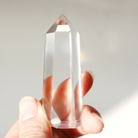 Piedra de Cristal Natural para Sanación, Punta de Cristal de Cuarzo Transparente de Tamaño Mediano, Torre de Cristal para Feng Shui