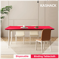 Nappe jetable rectangulaire 30x96 pouces, nappe ajustée pliante, couverture de table élastique pour la fête