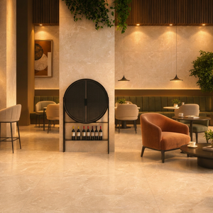 Azulejos de Porcelana para Interiores Serie Matt Mile de 600x1200 mm, Superficie Antideslizante, Diseño Floral Tropical Colorido, para Baño y Sala de Estar - Product Image 1