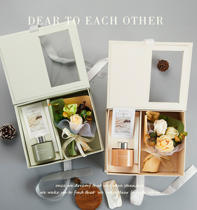 ชุดของขวัญกล่องดอกไม้สบู่กุหลาบหอมพร้อมก้านไม้หอม กลิ่นวาเลนไทน์สุดหรู สำหรับขายส่ง รับผลิตแบรนด์ส่วนตัว - Product Image 2