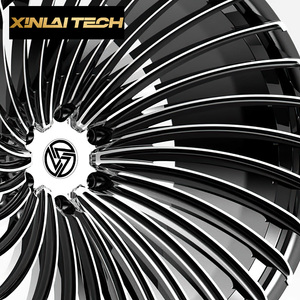 ล้อแม็กซ์ XINLAI รุ่นใหม่สีดำแบบ Turbine Monoblock ผลิตจากอะลูมิเนียมอัลลอยด์ฟอร์จ ขนาด 18-24 นิ้ว 5x112 5x114.3 5x120 ดีไซน์เว้า - Product Image 2