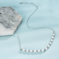 Collar de Perlas de Agua Dulce Blancas con Cadena de Clip Asimétrica Plateada, Diseño Único y Elegante, para Regalo de Joyería