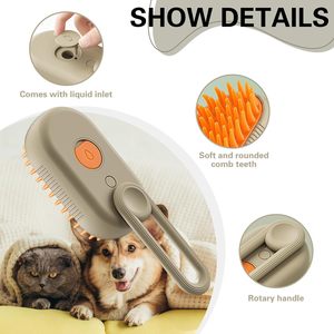 Brosse vapeur pour chat, brosse de nettoyage pour poils de chien, brosse vaporisatrice pour chat, pour massage des animaux de compagnie - Product Image 2
