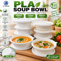 Conteneur alimentaire en PLA avec couvercle, écologique, compostable, boîte à emporter, emballage jetable pour la préparation des repas