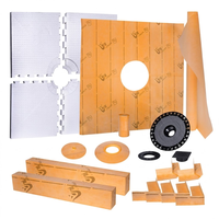 Système de receveur de douche pré-coudé CUPC 48x48 pouces, kit de receveur de douche étanche facile à installer avec rebords et drain intégré