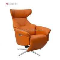 Canapé inclinable de salon et de bureau LEADCOM LS-7803 en cuir véritable moderne, à gravité zéro, pour salon et bureau