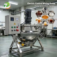 Fabrieksdirecte verkoop industriële kantelbare jelly-aardbeienjam fruitmixer multi-klauw planetaire gejackete kookketel