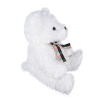 Ours en peluche blanc doux avec nœud, adorable peluche pour enfants, cadeau pour filles et décoration de la maison