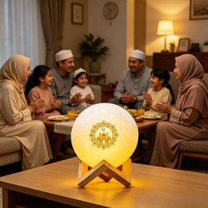 Islamic gift Moon Lamp quran player <b>LED</b> Touch Control Quran Player Night Light Holy Quran <b>LED</b> lamp quran <b>speaker</b> - Product Image 1