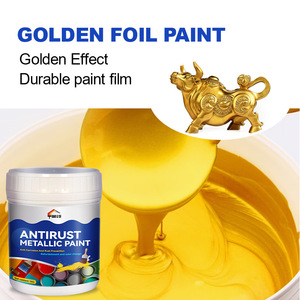<span class=keywords><strong>Peinture</strong></span> dorée à base d'eau pour l'extérieur, couleur or, pour meubles en bois - Product Image 1