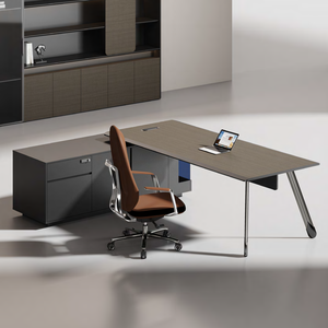 Modern Wooden Executive Desk Luxury L-shaped Boss Desk High-end Director <strong>Table</strong> <strong>Office</strong> Furniture For CEO <strong>Office</strong> Wholesale - Product Image 2