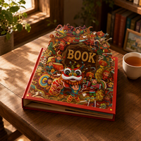Libro Infantil Interactivo Personalizado con Historias para Niños Pequeños, 3D, Pop-Up, Tapa Dura, Esquinas Redondeadas, Seguro, Educativo, Impresión de Libros para Niños
