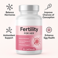Capsules de soutien à la fertilité pour adultes pour femmes et hommes - Nutrition reproductive, soutien immunitaire, complément alimentaire certifié GMP, OEM/ODM disponible