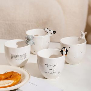Taza de cerámica bonita con asa de animal de dibujos animados, taza individual para regalo 28362 - Product Image 4