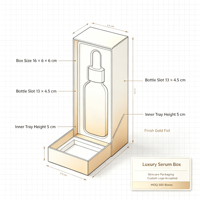 Boîte de sérum de luxe, boîte cadeau en papier haut de gamme personnalisée pour flacon compte-gouttes de sérum