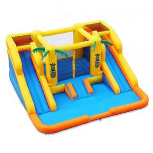 Tobogán Acuático Inflable <span class=keywords><strong>Gigante</strong></span> de Bajo <span class=keywords><strong>Precio</strong></span> con Piscina y Cañón 5x4x2.5m Capacidad para 300 Personas Uso Comercial - Product Image 1