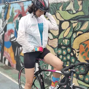 슈퍼 라이트 소프트 방풍 사이클링 자켓 자전거 의류 스포츠 윈드 코트 UV 러닝 아웃웨어 안전 사이클 반사