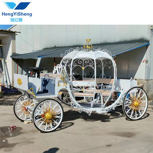 Charrette à Chevaux Romantique Cendrillon pour Princesse/Charrette à Chevaux à Contrôle par Batterie d'Occasion/Beau Charriot à Chevaux avec Auvent à Vendre - Product Image 5