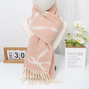 Dames Lange Winter Dikke Warme Jacquard Borduurwerk Gebreide Kwast Sjaal Voor Herfst Lente Custom Logo Met Luxe Touch - Product Image 6