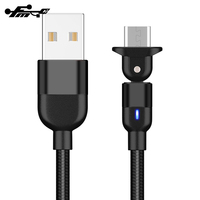 Kabel Usb Mikro Indikator LED Rotasi 180 untuk SAMSUNG