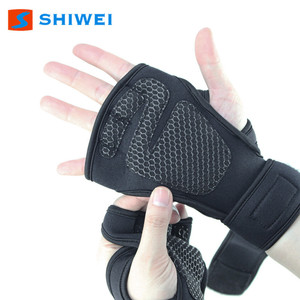 Custom Weightlifting Gloves Half Finger Breathable Adjustable Wrist <b>Strap</b> For Fitness Cycling Unisex Palm Protection - Product Image 2