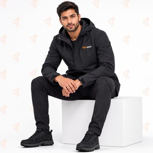 Chaqueta Impermeable Larga con Capucha para Hombre TiierWear, Cuello Alto con Cierre, Ropa de Trabajo para Invierno - Product Image 4