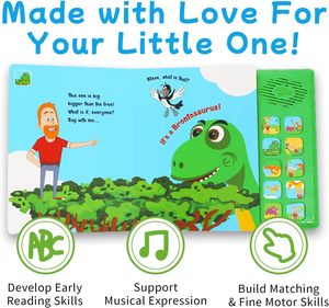 Libro Interactivo de Aprendizaje de Dinosaurios con 10 Botones de Audio para Niños, con Efectos de Sonido e Historias en Audio - Product Image 3