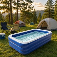 Piscine gonflable multi-usage pour enfants et famille, idéale pour les jeux aquatiques en plein air, dans le jardin ou lors de fêtes estivales.