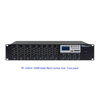 Thinuna PP-6284 II 8 IN 4 OUT Multizone Mixer amplificateur 4x300W PA System Power Mixer Audio Constant Voltage Amplifier