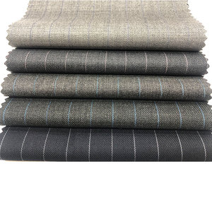 ลายผ้าขนสัตว์สูทผ้าในสต็อกปกติสำหรับ100% เมอริโน Worsted ผ้าขนสัตว์ผู้ชายชุดผ้าในประเทศจีนโรงงาน - Product Image 1