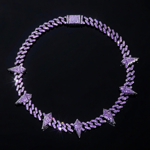 Luxury Iced Out 20MM Rose Gold Cuban Link Chain Custom Lock 925 Sterling Silver VVS Moissanite Diamond Cuban Link <b>Mens</b> <b>Necklace</b> - Product Image 1
