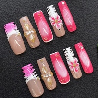 Fournisseur de Faux Ongles en Acrylique Épais Décorés de Strass Exquis, Peints à la Main, Sculptés en Gel Doux, Faits à la Main