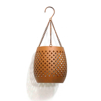MR Modern Intérieur-Extérieur Jardinière suspendue au mur et au plafond Pot de fleur en métal pour jardin d'herbes pour usage intérieur et extérieur