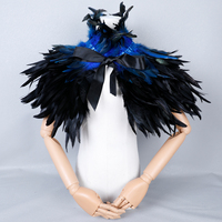 Châle en plumes moelleuses avec ruban au dos, accessoire de mode pour défilés, spectacles à thème, événements photographiques et festivals