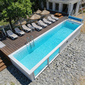 Piscine Modulaire Extérieure Grande Conteneurisée avec Fenêtre Acrylique Transparente et Cadre en Acier – Vente Directe Usine - Product Image 1