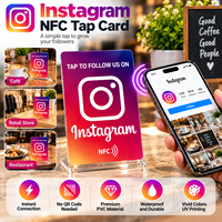 Carte NFC personnalisée pour les réseaux sociaux Instagram, appuyez pour suivre, carte de visite intelligente sans contact pour les magasins, les restaurants et les influenceurs