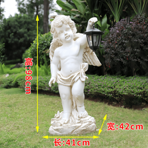 All'aperto in fibra di vetro angelo bambino luce solare giardino ornamento stampi solari bella simulazione per la decorazione della casa - Product Image 4